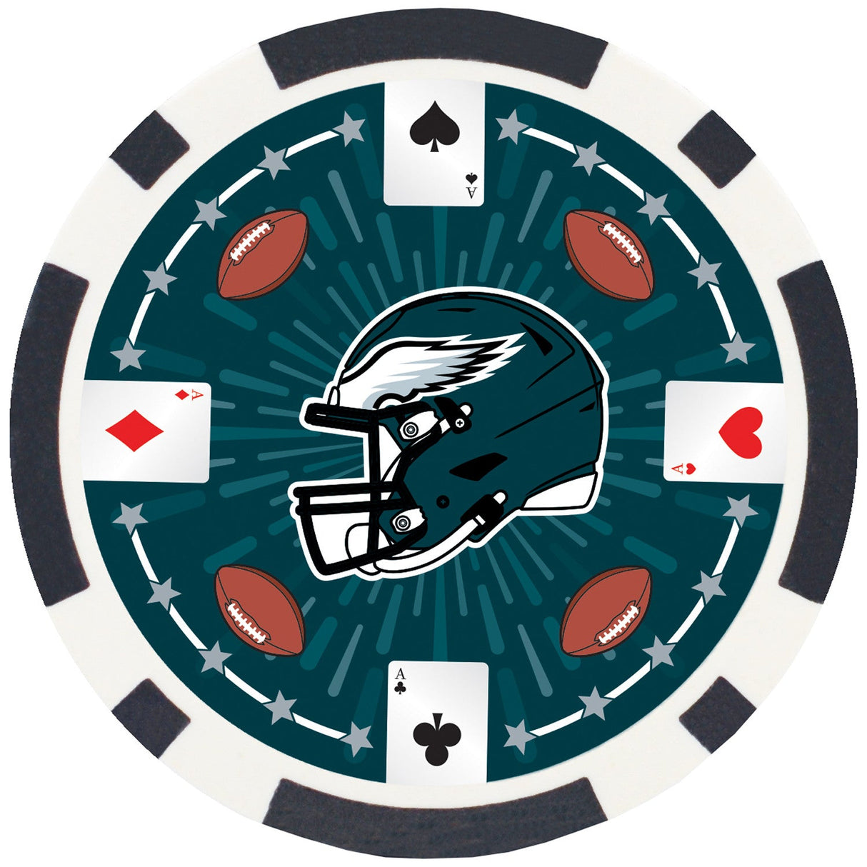 Philadelphia Eagles 100 Piece Poker Chips