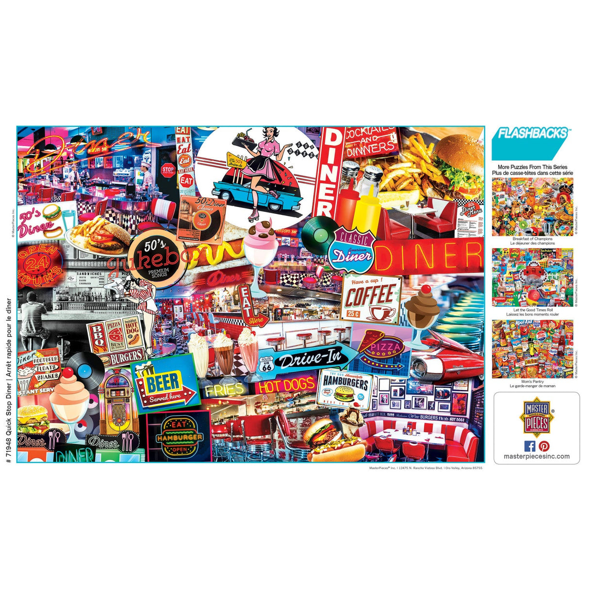 Flashbacks - Quick Stop Diner 1000 Piece Jigsaw Puzzle