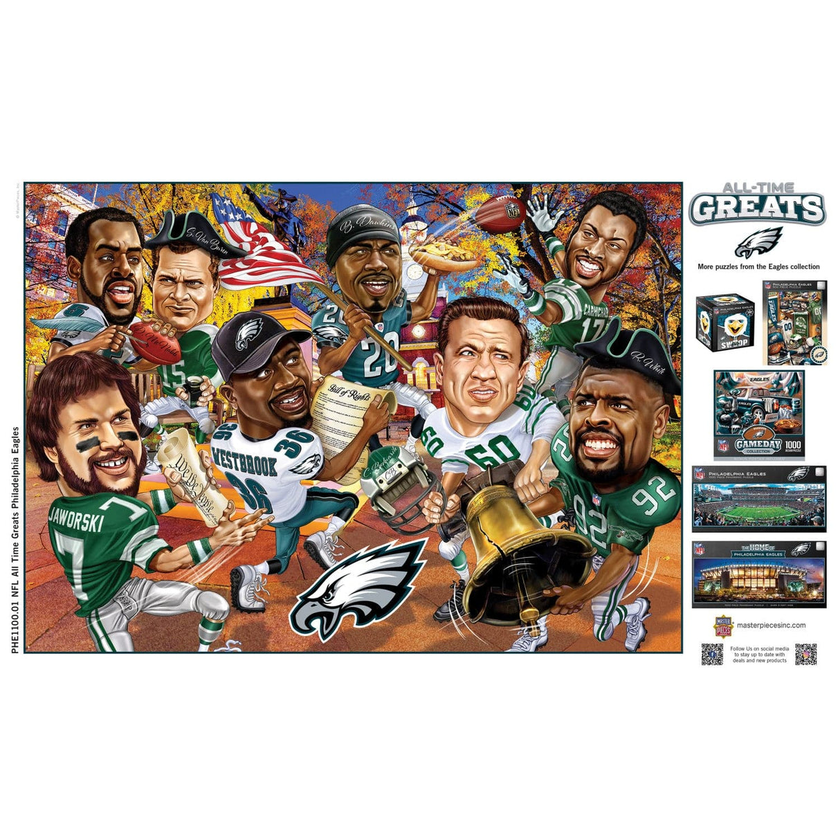 Philadelphia Eagles - All Time Greats 500 Piece Jigsaw Puzzle