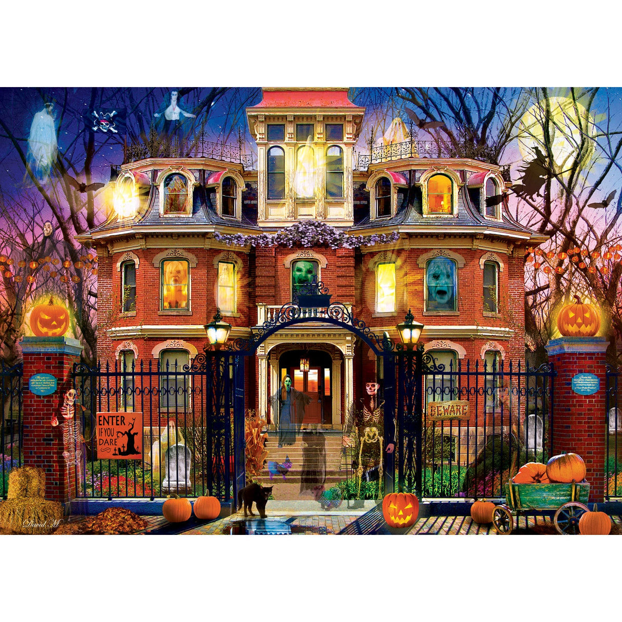 Glow in the Dark - Haunted House on the Hill 1000 Piece Jigsaw Puzzle