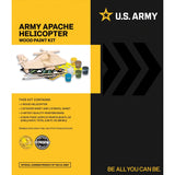 U.S. Army - Apache Helicopter Wood Craft & Paint Kit