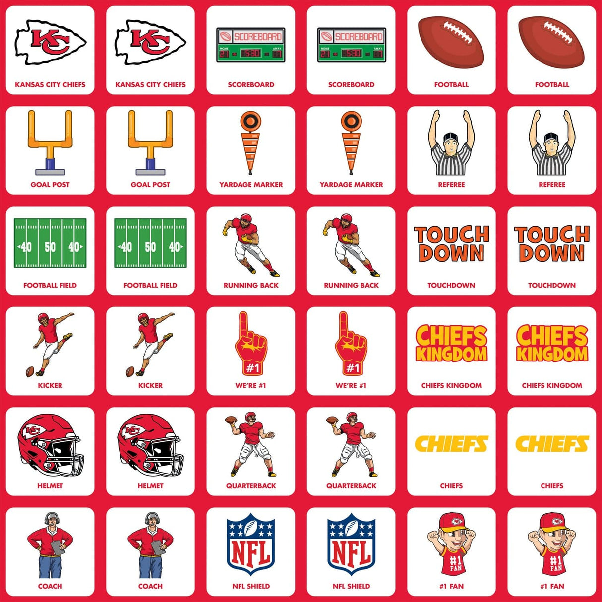 Kansas City Chiefs Matching Game