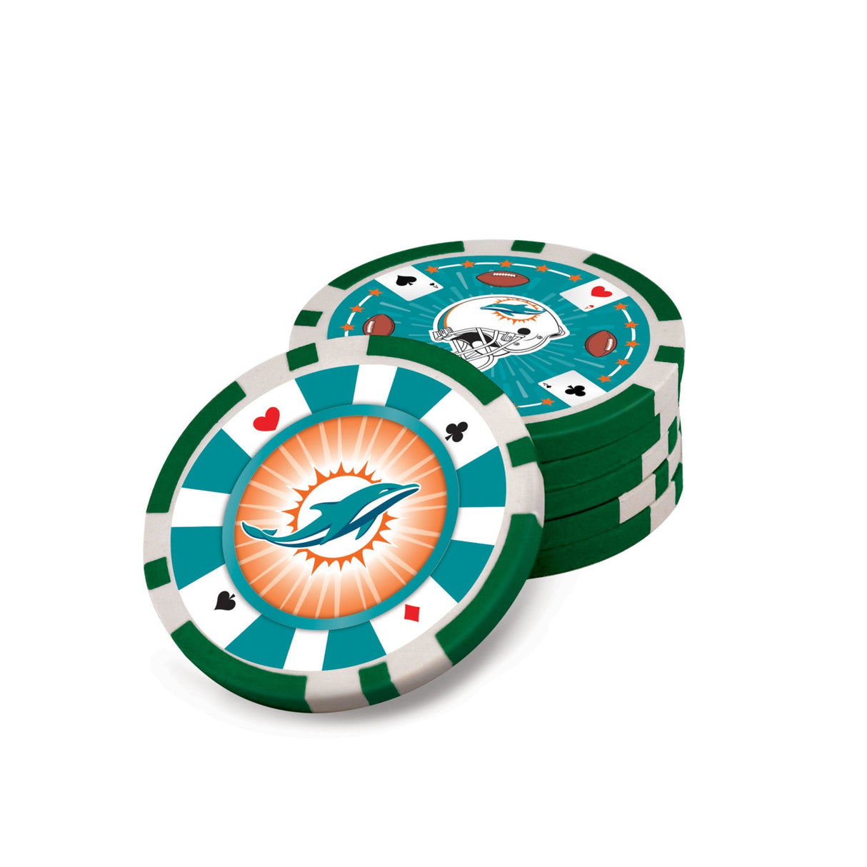 Miami Dolphins 300 Piece Poker Set