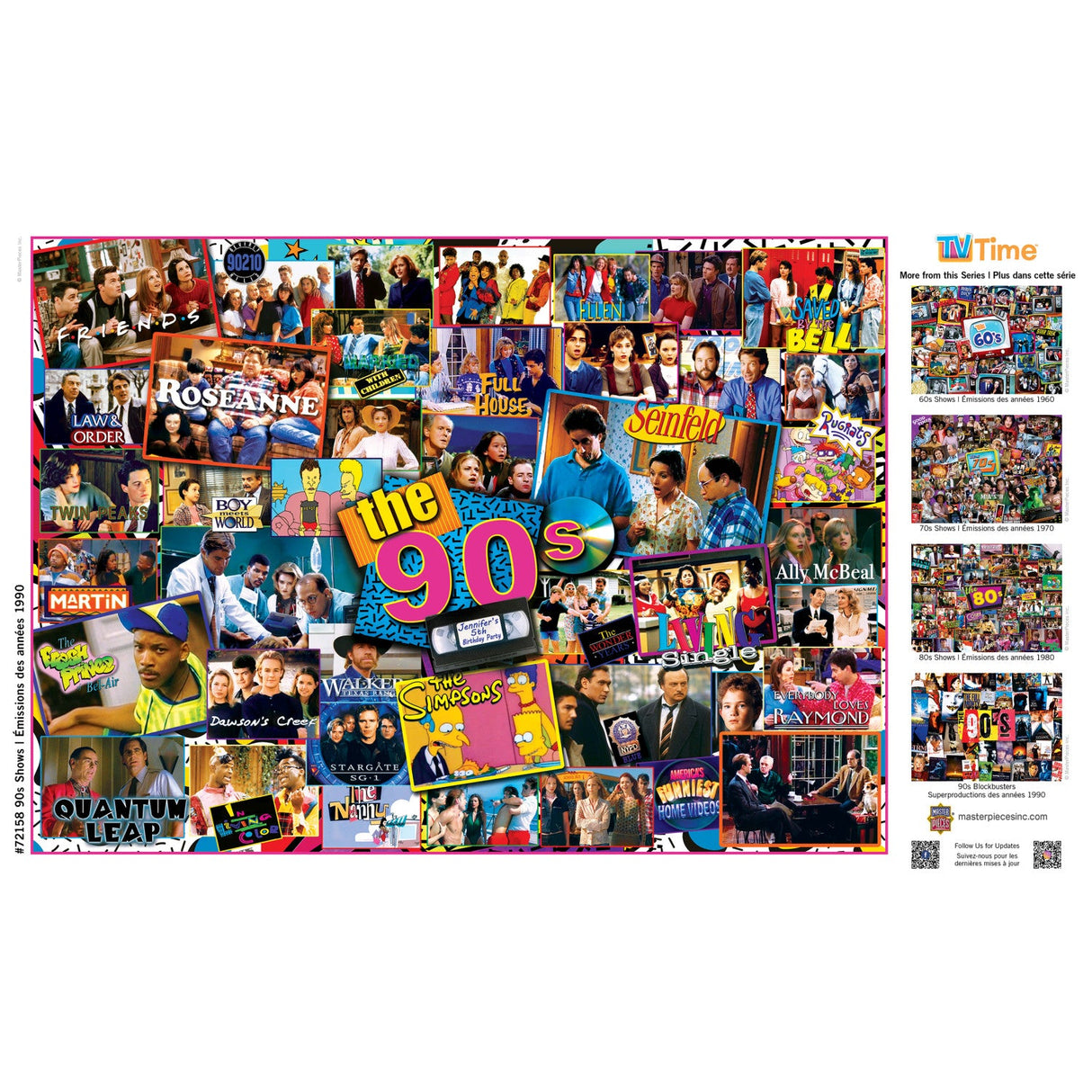 TV Time - 90's Shows 1000 Piece Jigsaw Puzzle