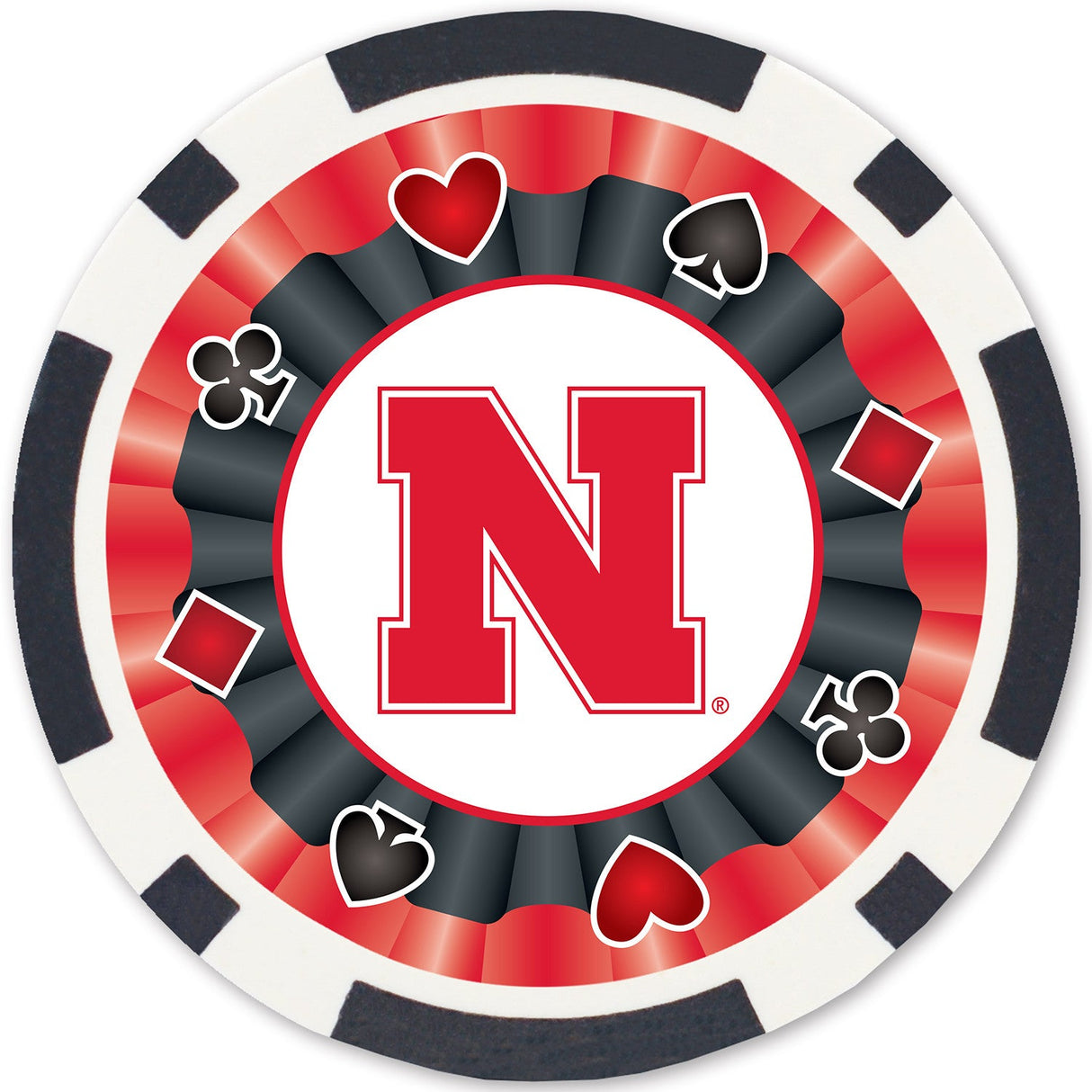 Nebraska Cornhuskers 100 Piece Poker Chips