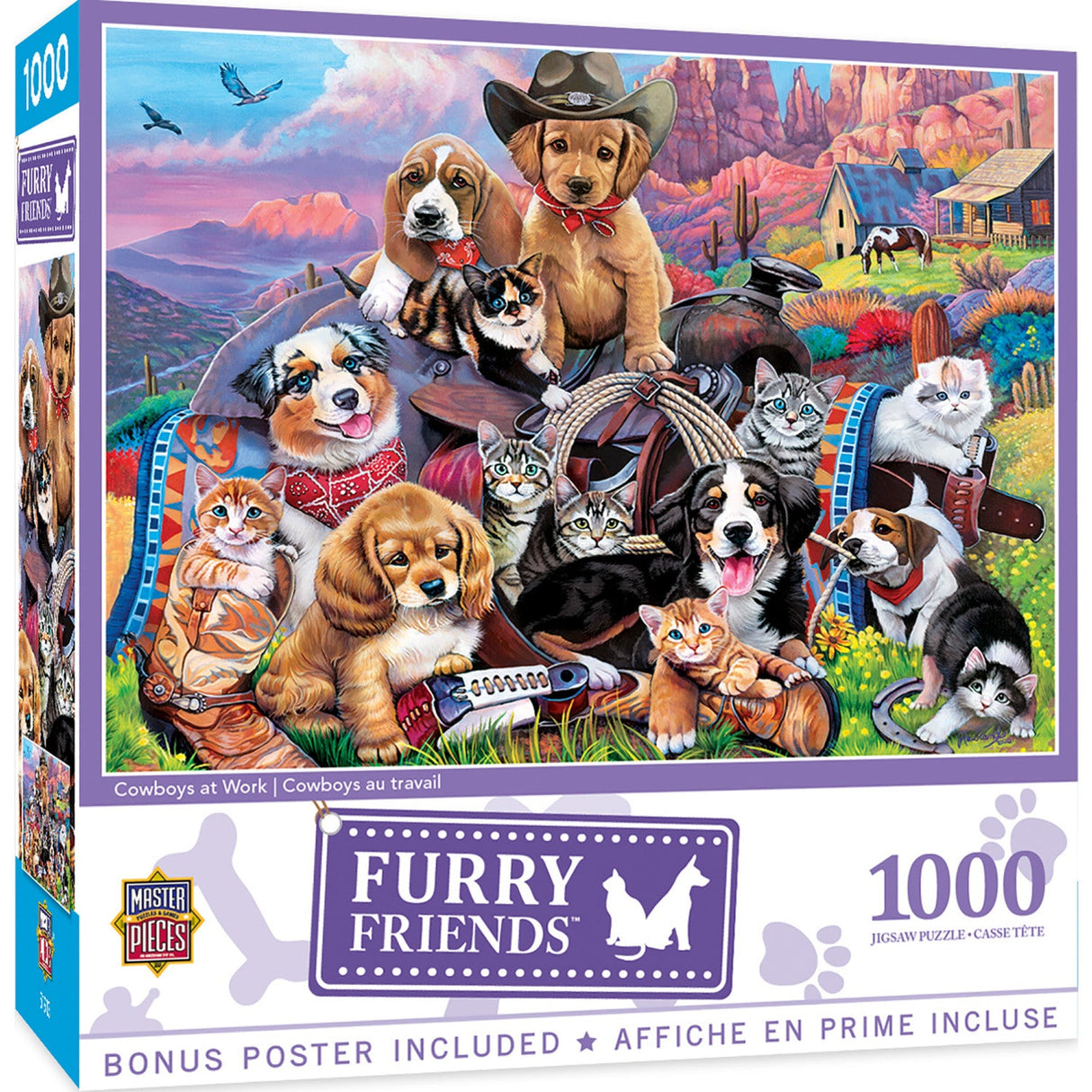 Furry Friends - Cowboys at Work 1000 Piece Jigsaw Puzzle