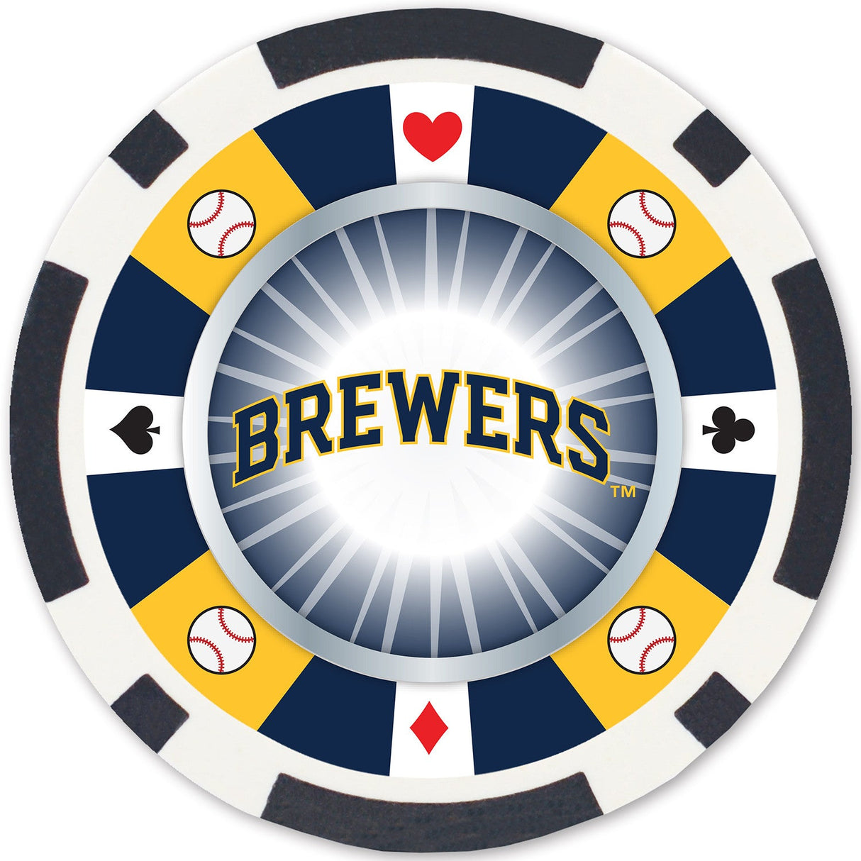 Milwaukee Brewers 100 Piece Poker Chips