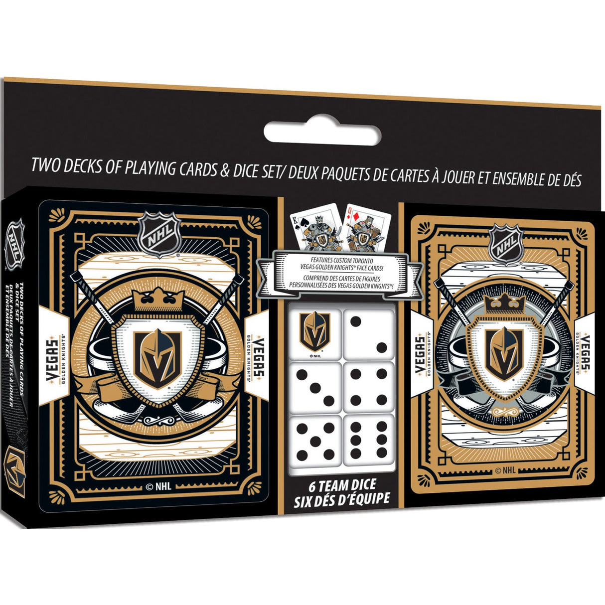 Las Vegas Golden Knights - 2-Pack Playing Cards & Dice Set