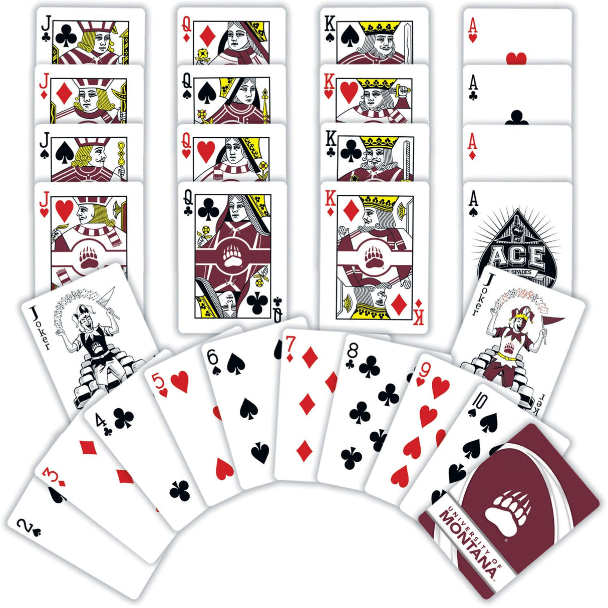 Montana Grizzlies Playing Cards - 54 Card Deck