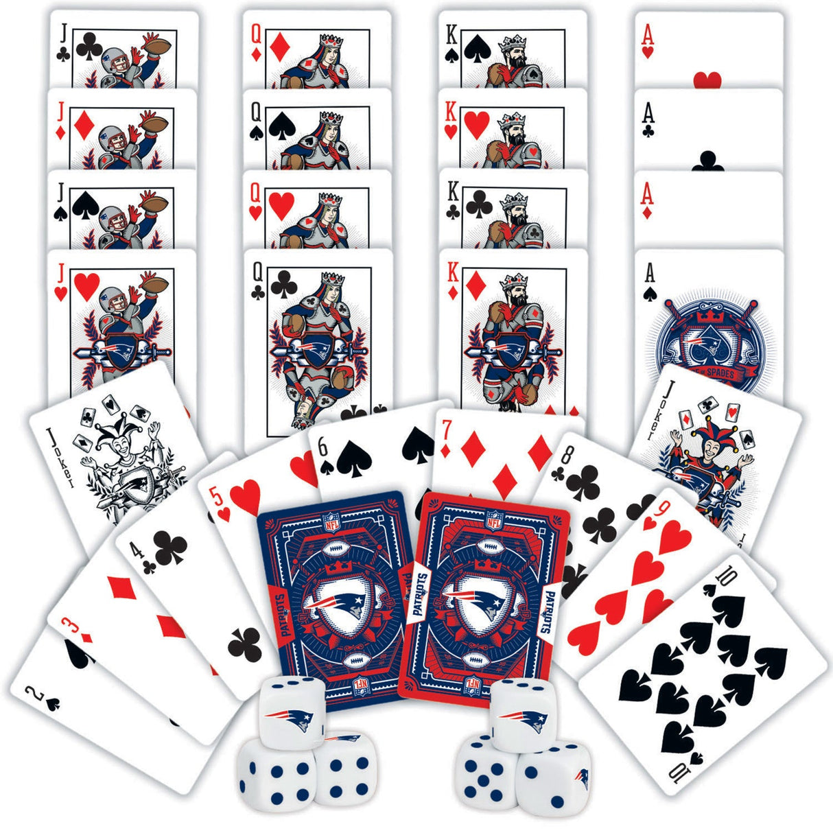 New England Patriots - 2-Pack Playing Cards & Dice Set