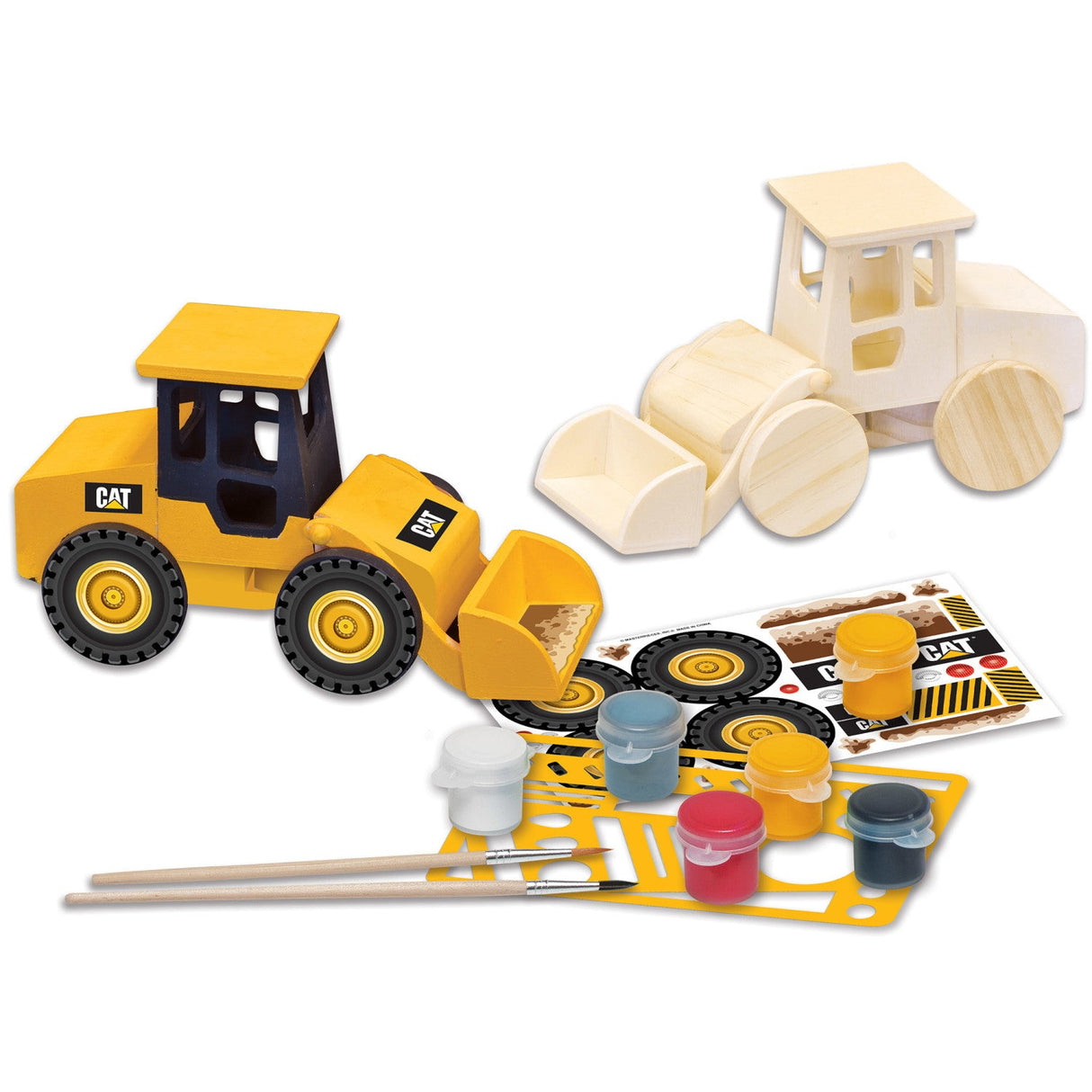 CAT - Caterpillar Wheel Loader Wood Craft & Paint Kit