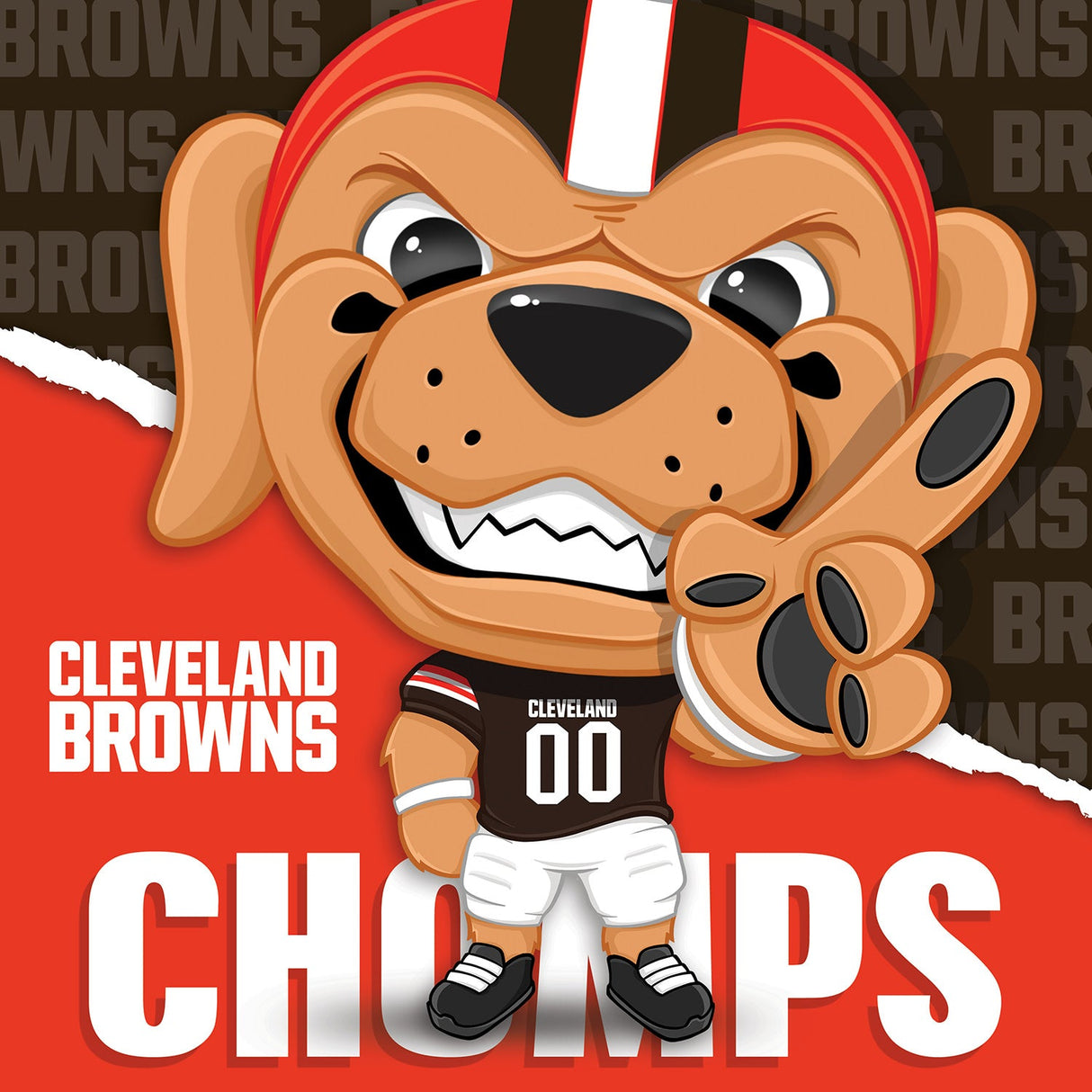 Chomps - Cleveland Browns Mascot 100 Piece Jigsaw Puzzle