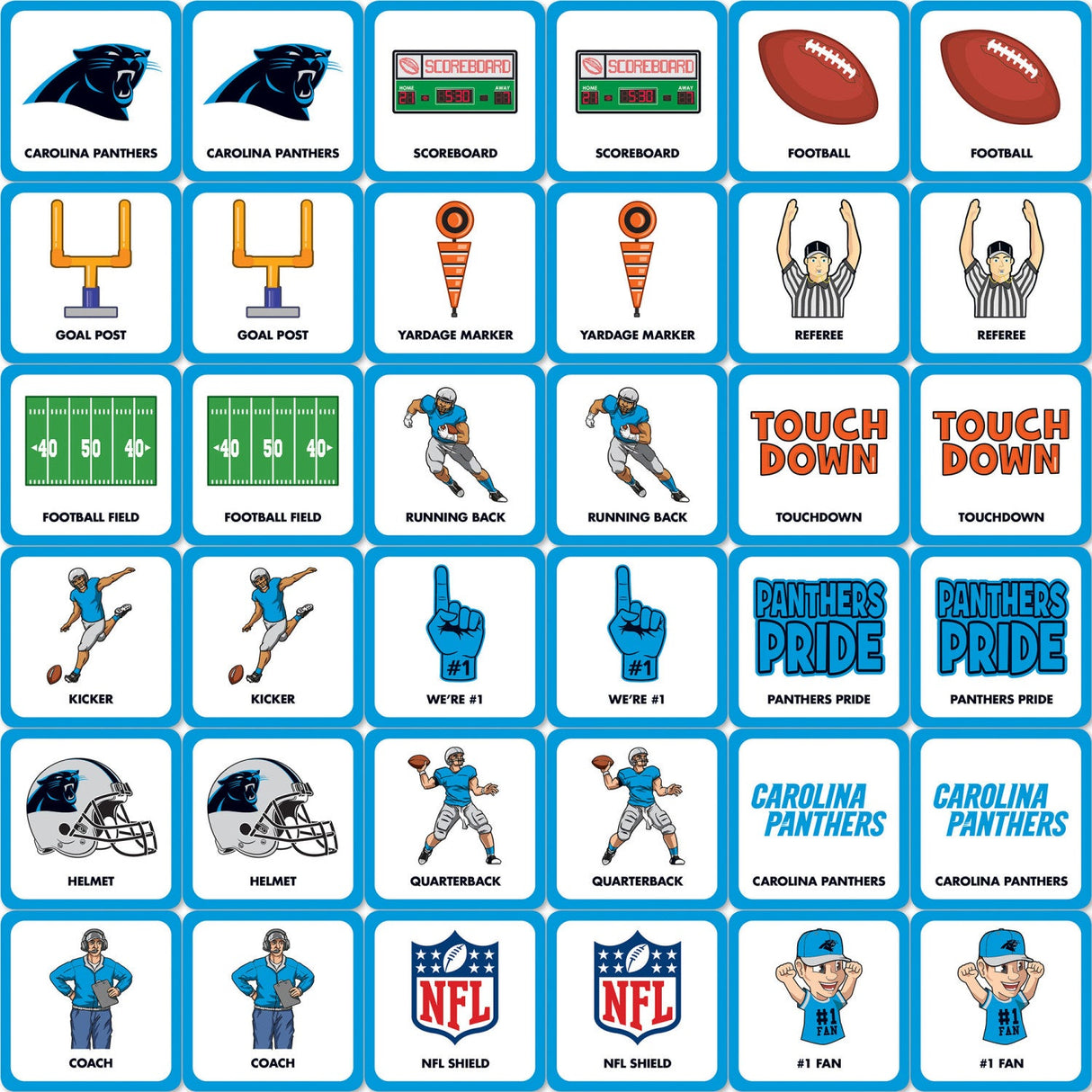 Carolina Panthers Matching Game