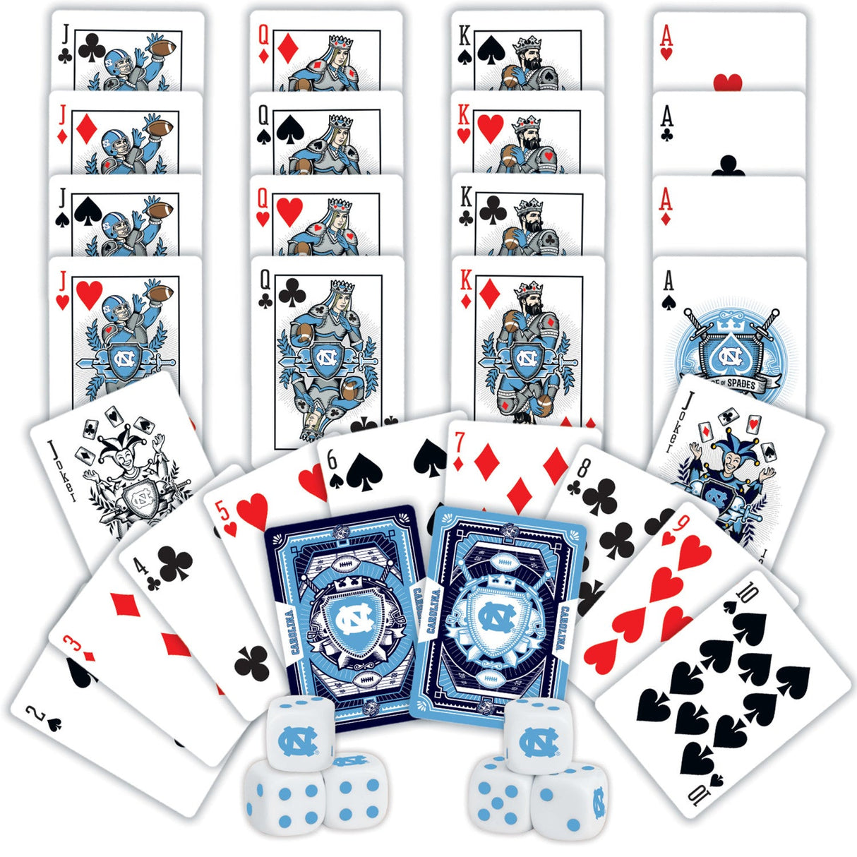 UNC Tar Heels - 2-Pack Playing Cards & Dice Set