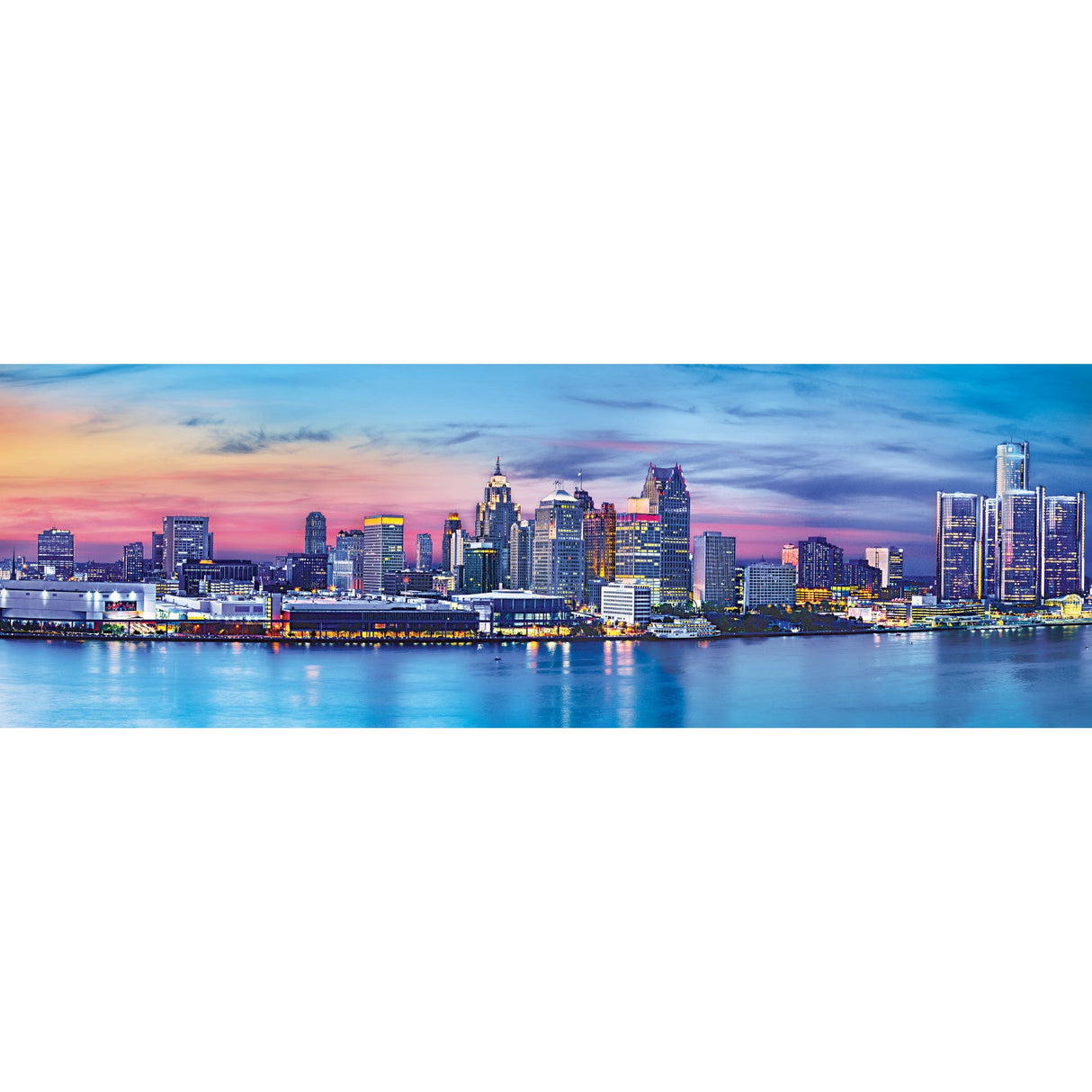 Detroit, Michigan 1000 Piece Panoramic Jigsaw Puzzle