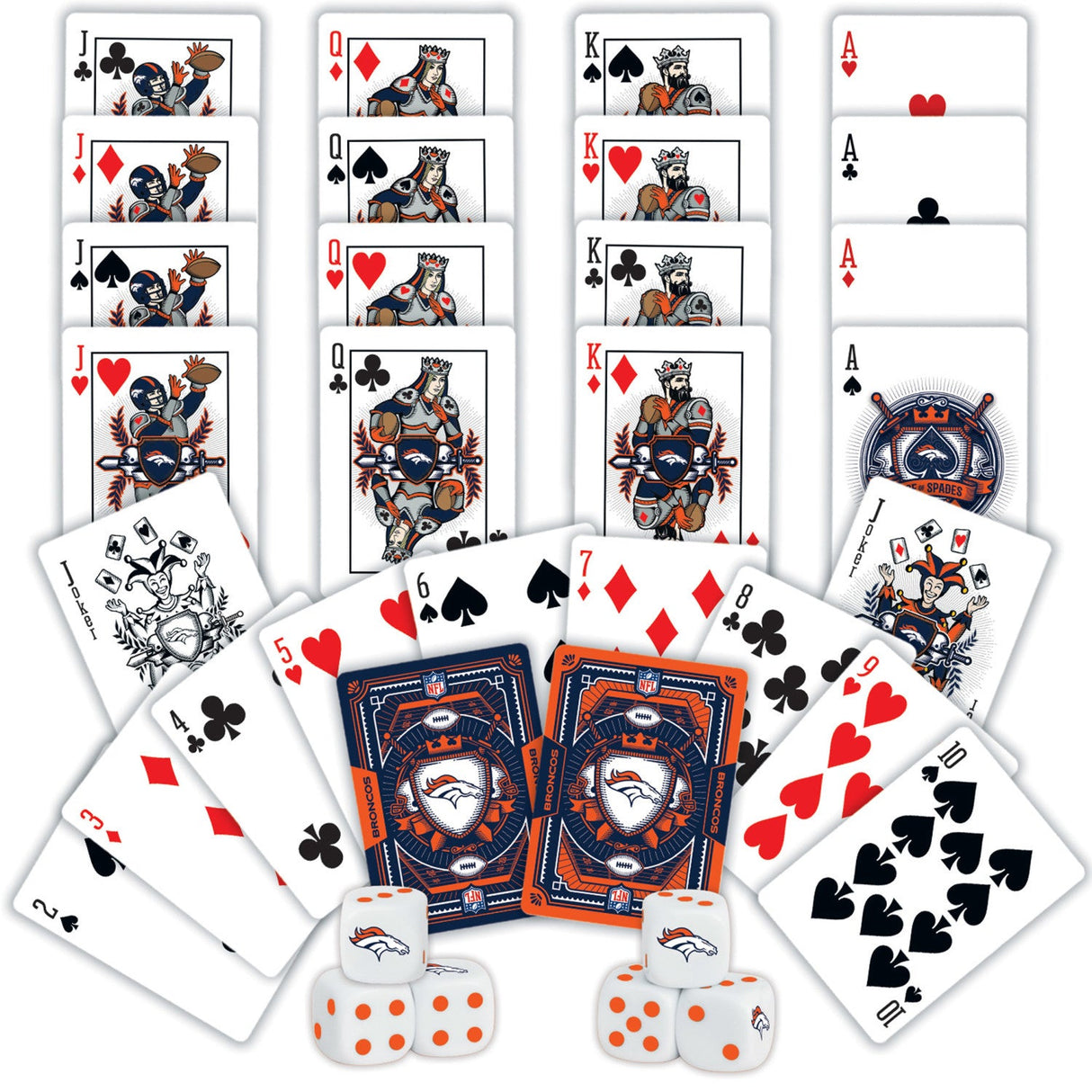 Denver Broncos - 2-Pack Playing Cards & Dice Set