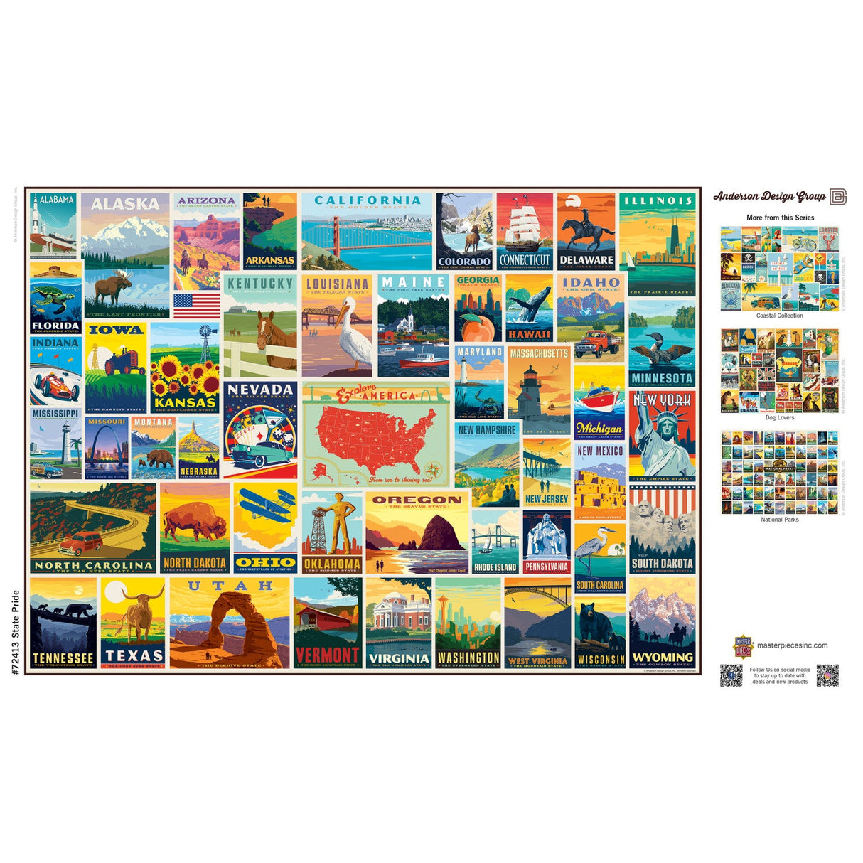 Vintage Posters - State Pride 1000 Piece Jigsaw Puzzle