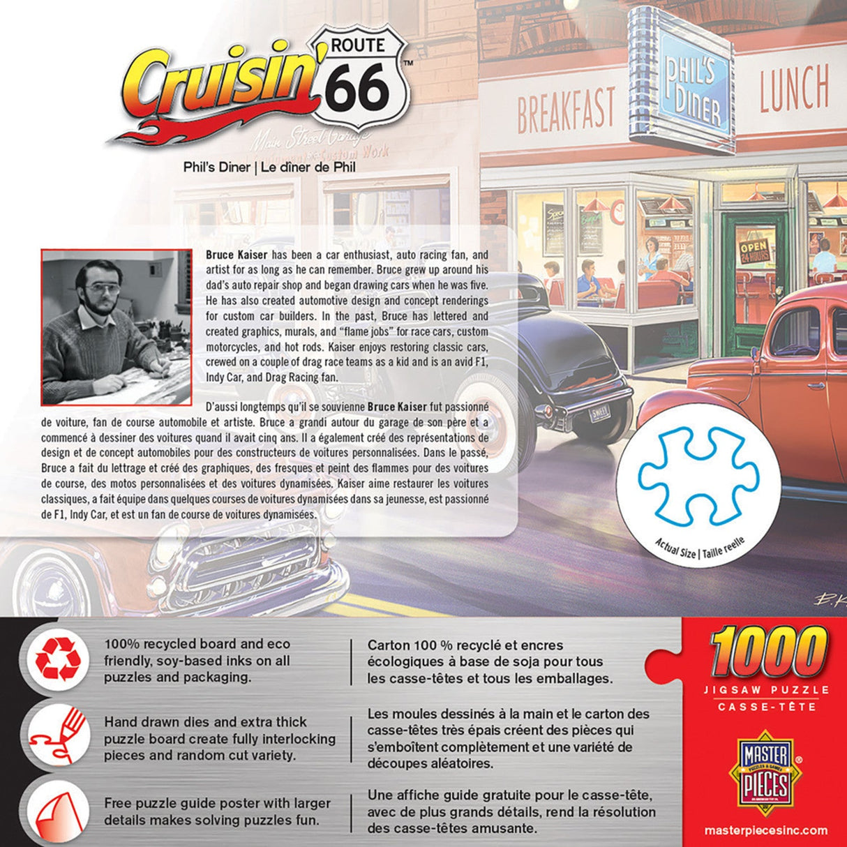 Cruisin' Route 66 - Phil's Diner 1000 Piece Jigsaw Puzzle