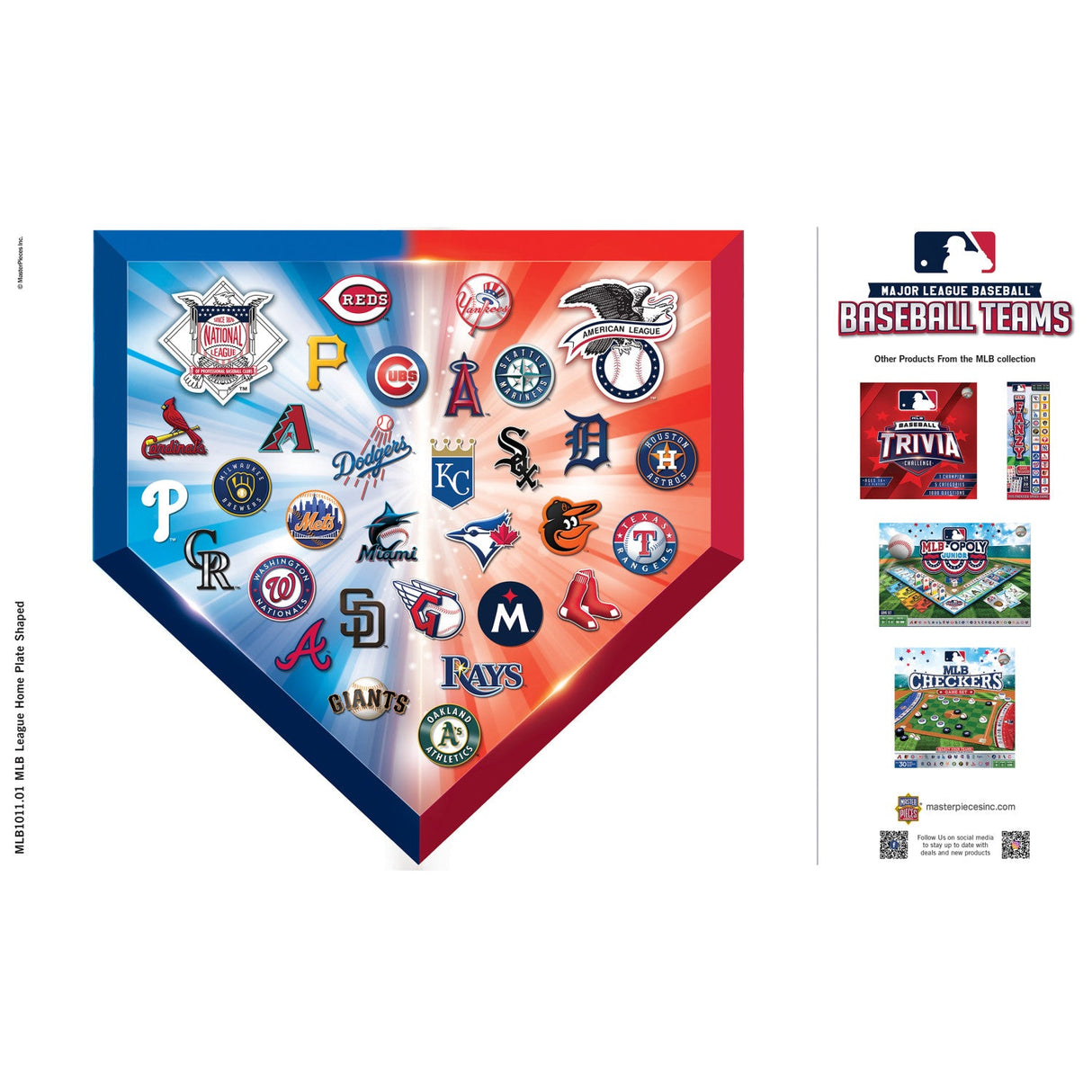 MLB - Home Plate 500 Piece Shaped Jigsaw Puzzle