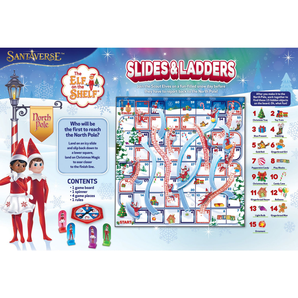 Elf on the Shelf - Slides and Ladders Board Game