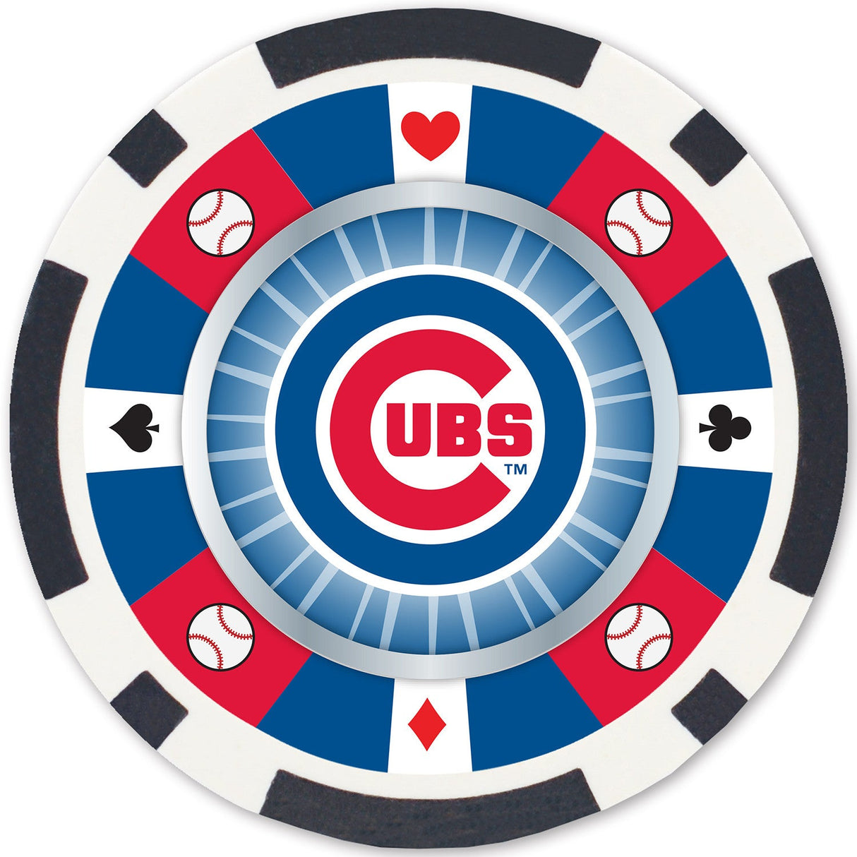 Chicago Cubs 100 Piece Poker Chips