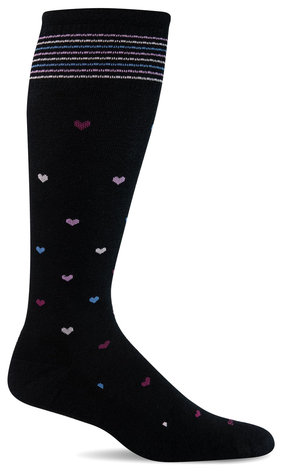 Women's Full Heart Moderate Graduated Compression Socks - Wide Calf Fit by Sockwell Socks