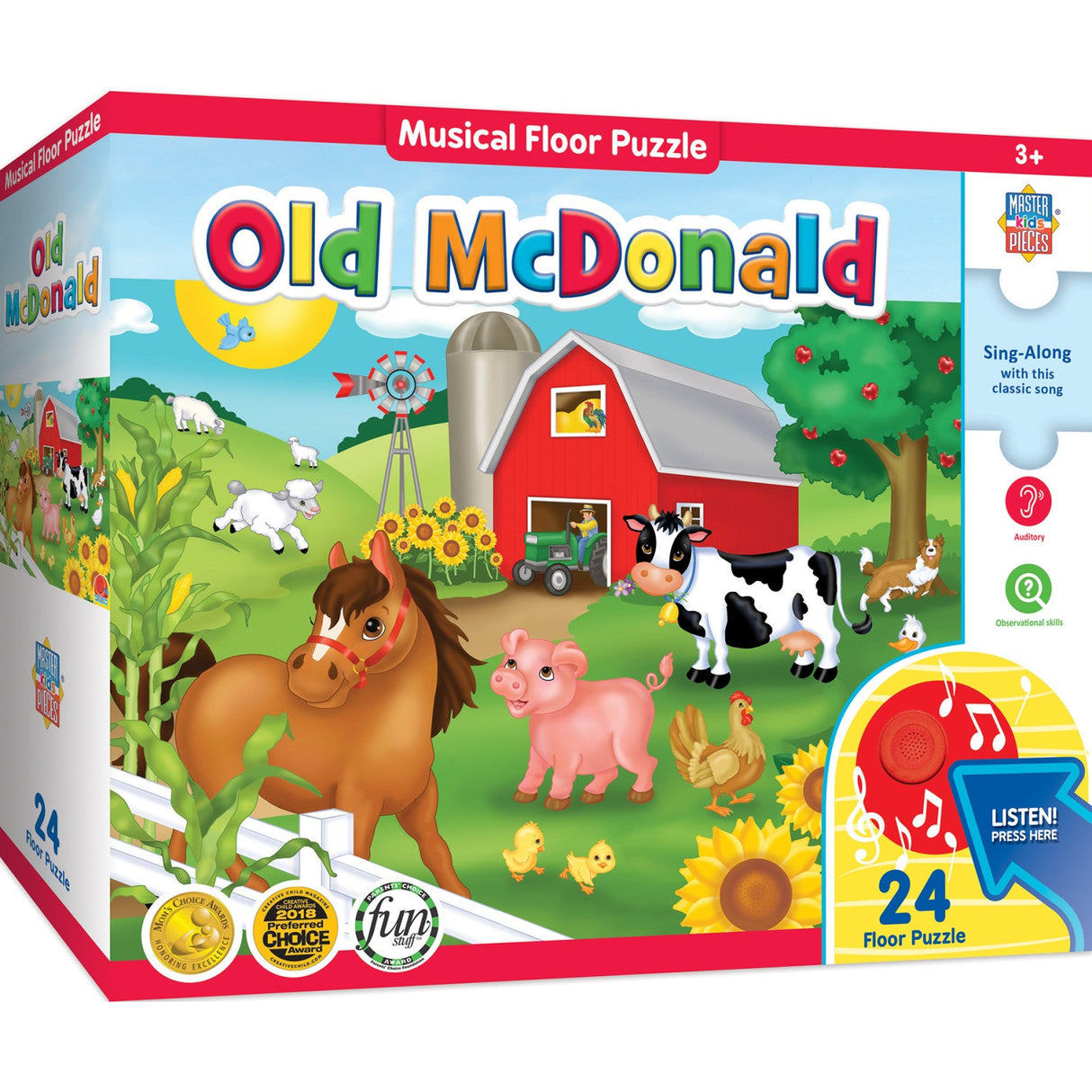 Old McDonald - 24 Piece Musical Floor Jigsaw Puzzle