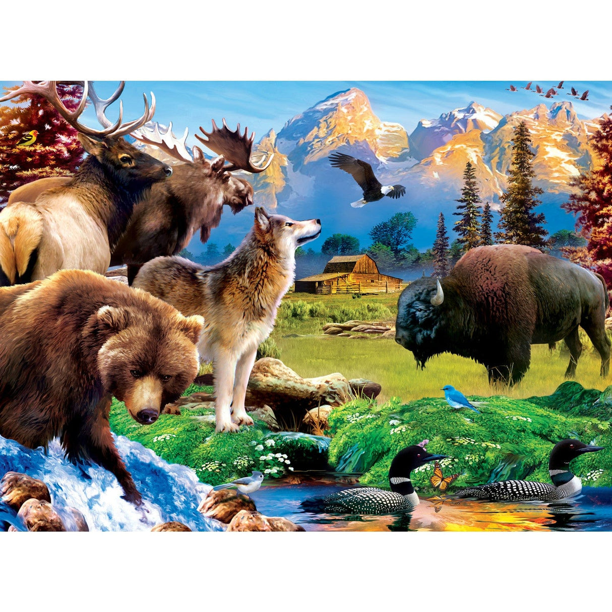 Wildlife of Grand Teton National Park - 100 Piece Jigsaw Puzzle