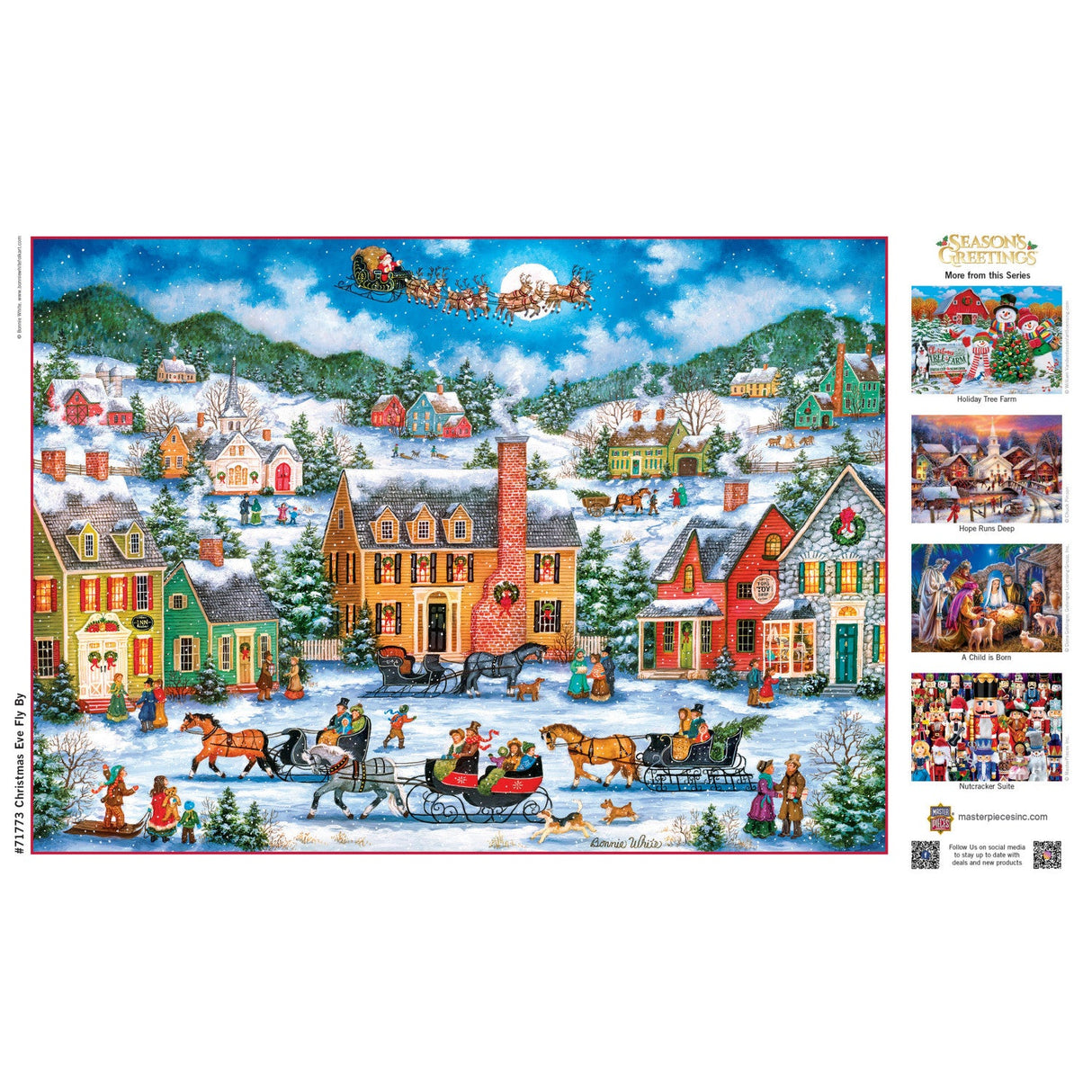 Season's Greetings - Christmas Eve Fly By 1000 Piece Jigsaw Puzzle