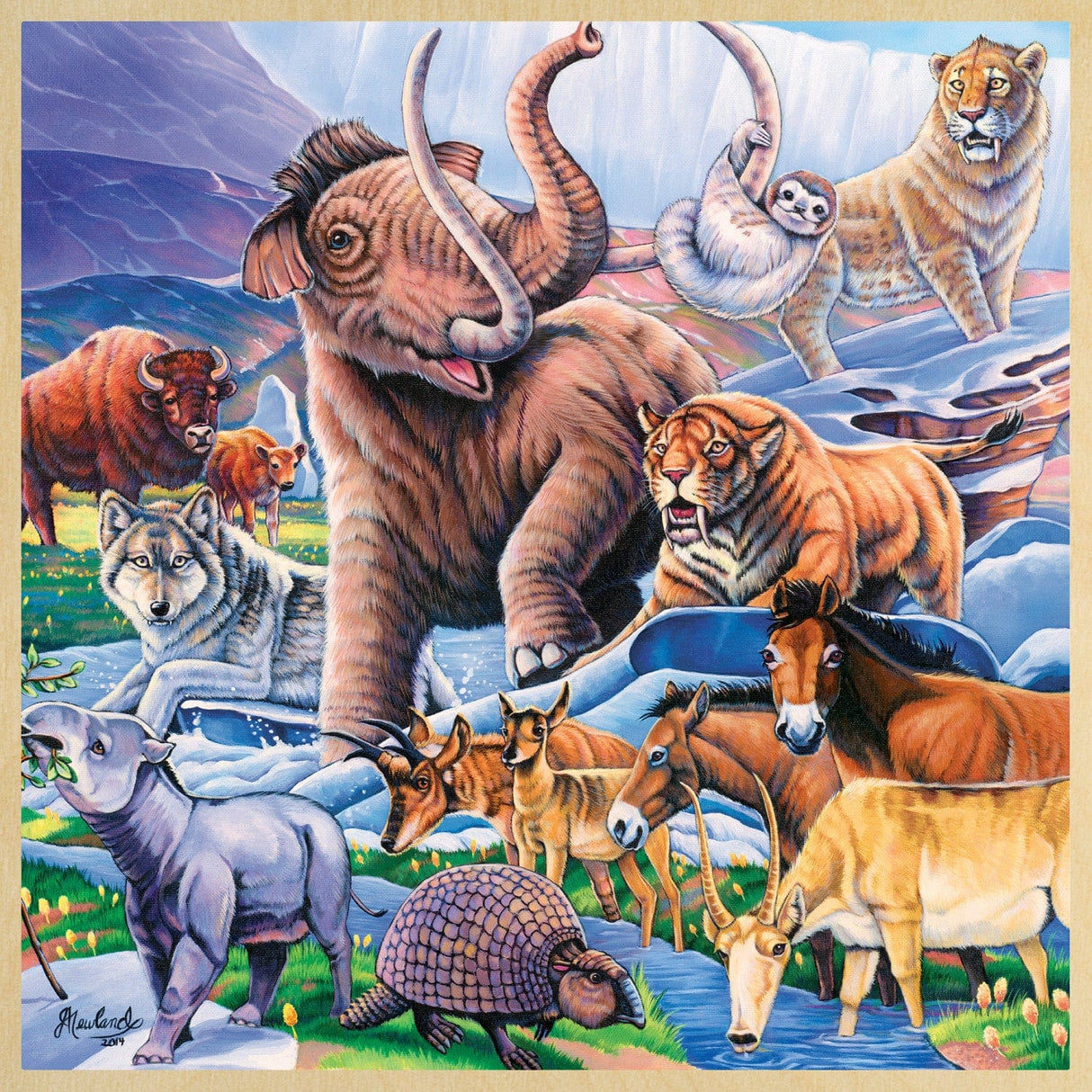 Wood Fun Facts - Ice Age Friends 48 Piece Wood Jigsaw Puzzle