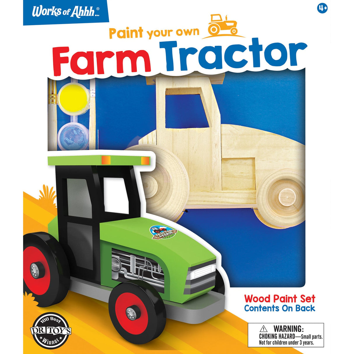 Farm Tractor Wood Craft & Paint Kit