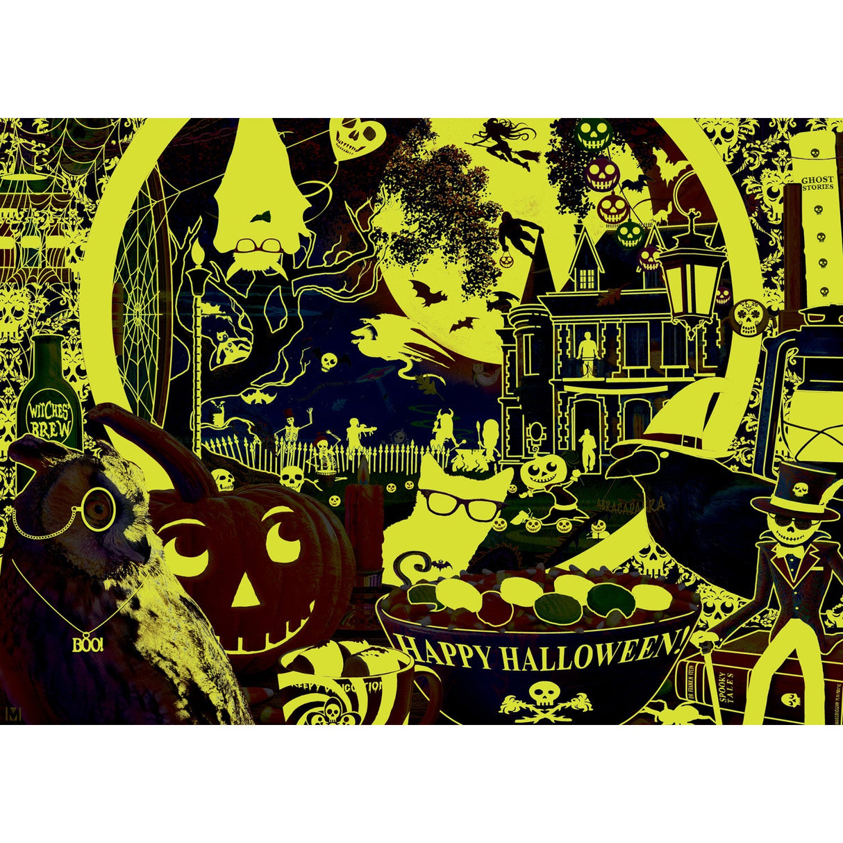 Glow in the Dark - A Scary Night Outside 1000 Piece Jigsaw Puzzle