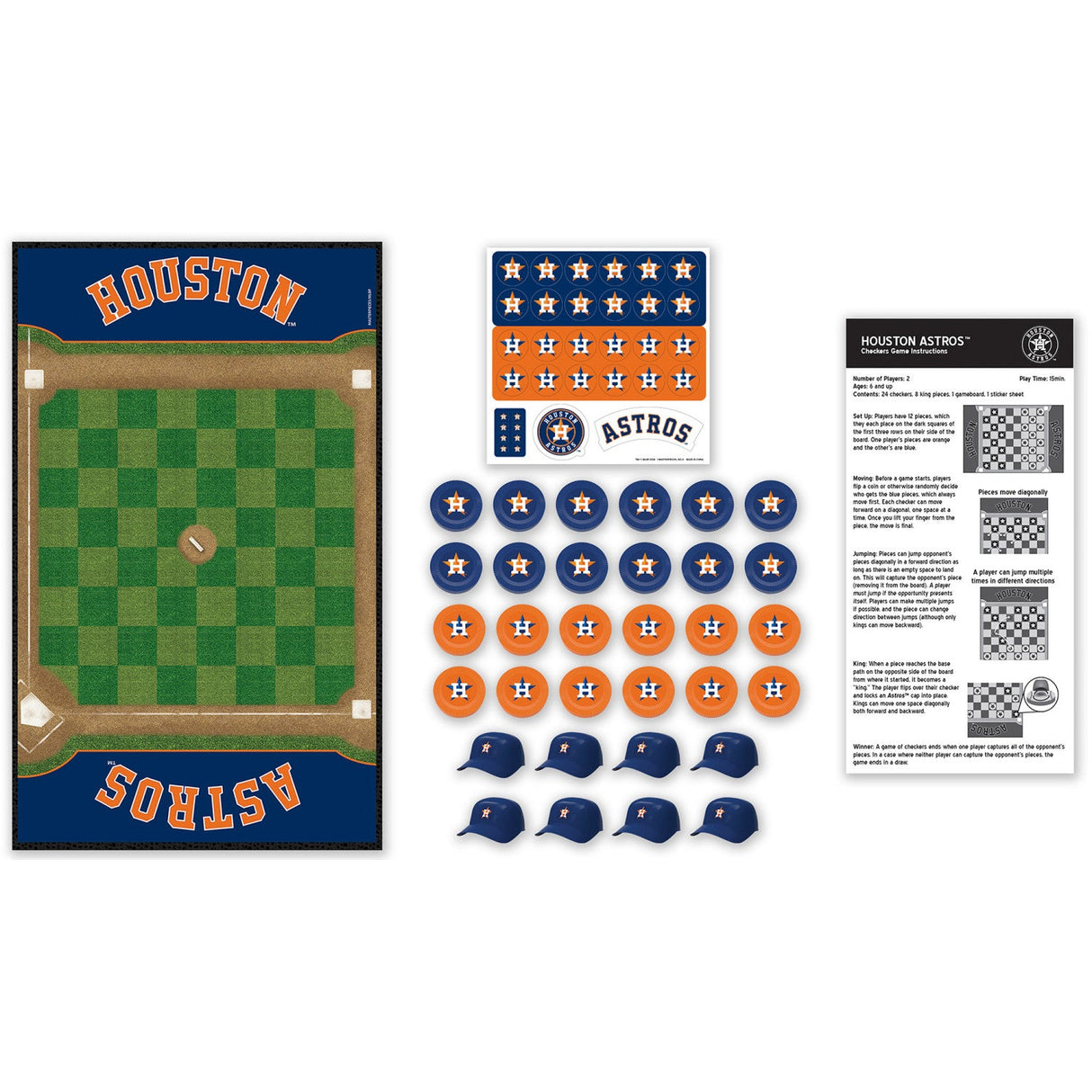 Houston Astros Checkers Board Game