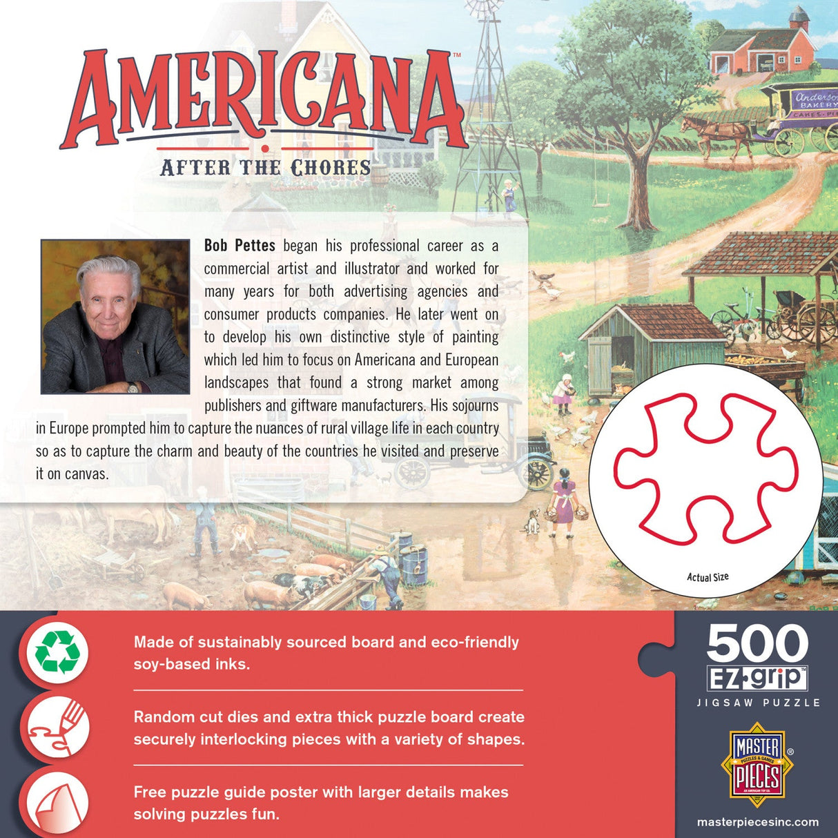 Americana - After the Chores 500 Piece EZ Grip Jigsaw Puzzle