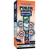 Auburn Tigers 100 Piece Poker Chips