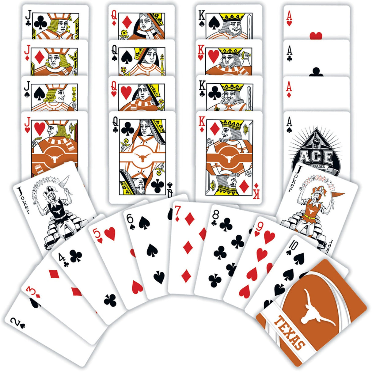 Texas Longhorns Playing Cards - 54 Card Deck