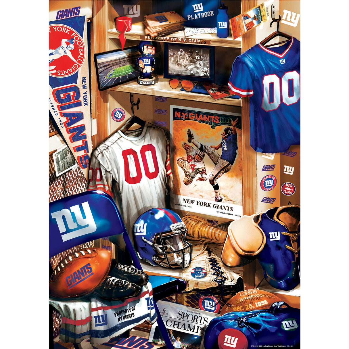 New York Giants - Locker Room 500 Piece Jigsaw Puzzle