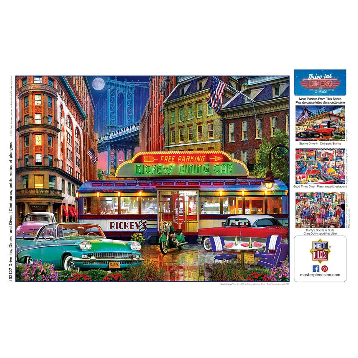 Drive-Ins, Diners & Dives - Rickey's Diner Car 550 Piece Jigsaw Puzzle