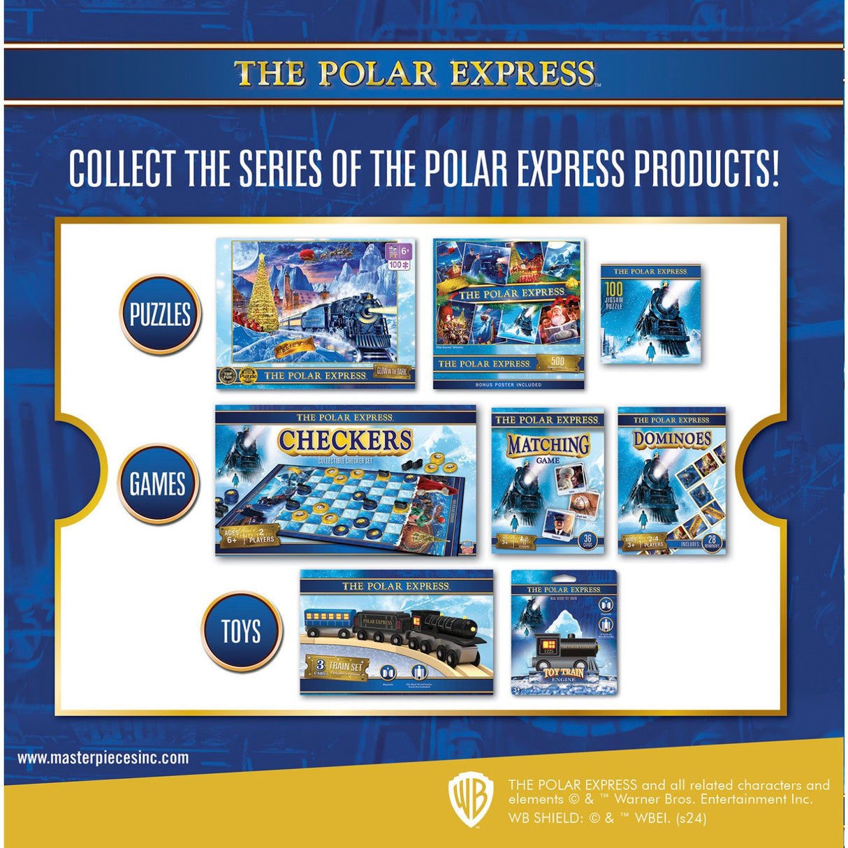 The Polar Express 4-Pack 100 Piece Jigsaw Puzzles