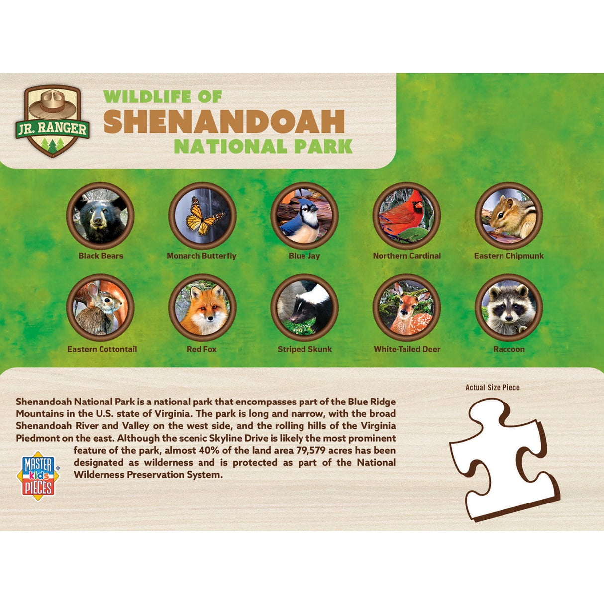 Wildlife of Shenandoah National Park - 100 Piece Jigsaw Puzzle