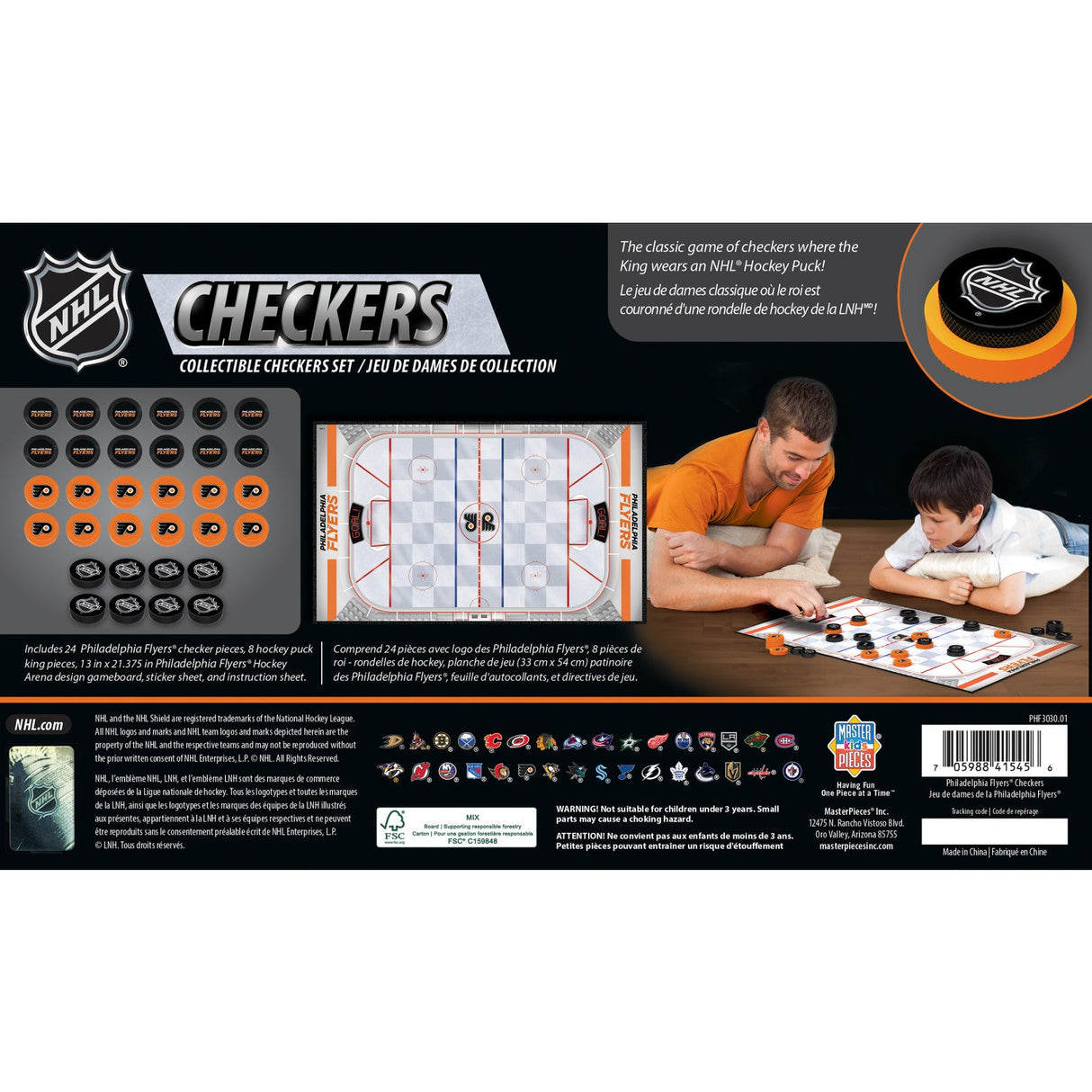 Philadelphia Flyers Checkers Board Game