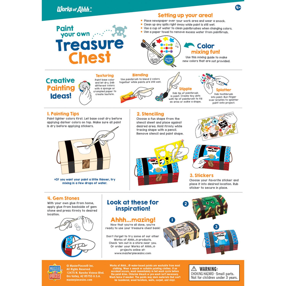 Treasure Chest Wood Craft & Paint Kit