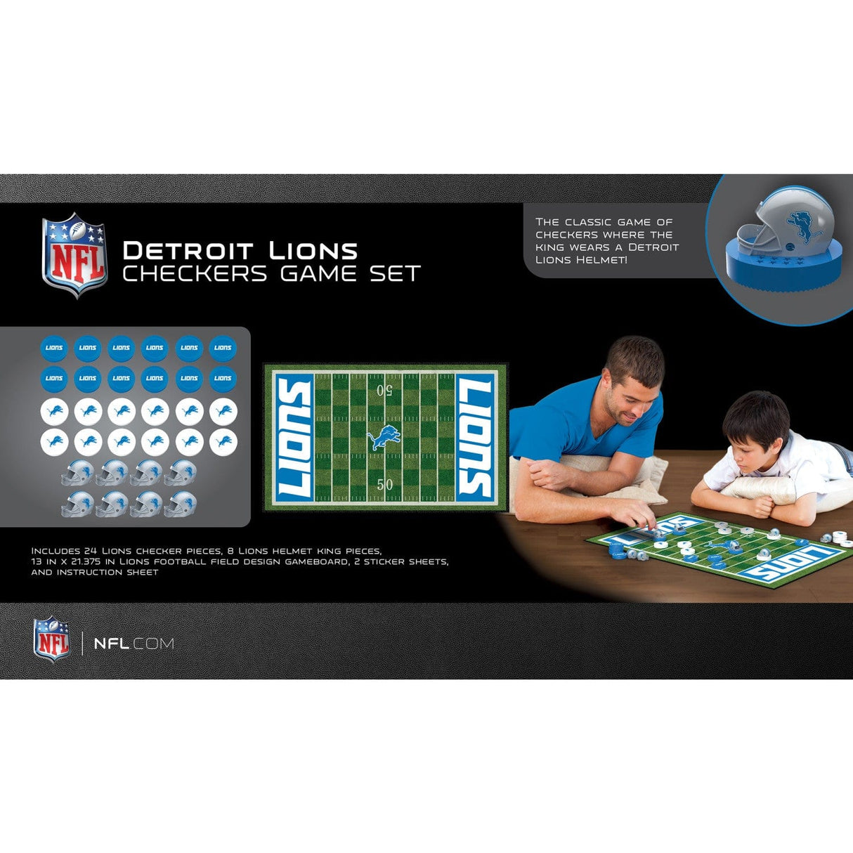 Detroit Lions Checkers Board Game