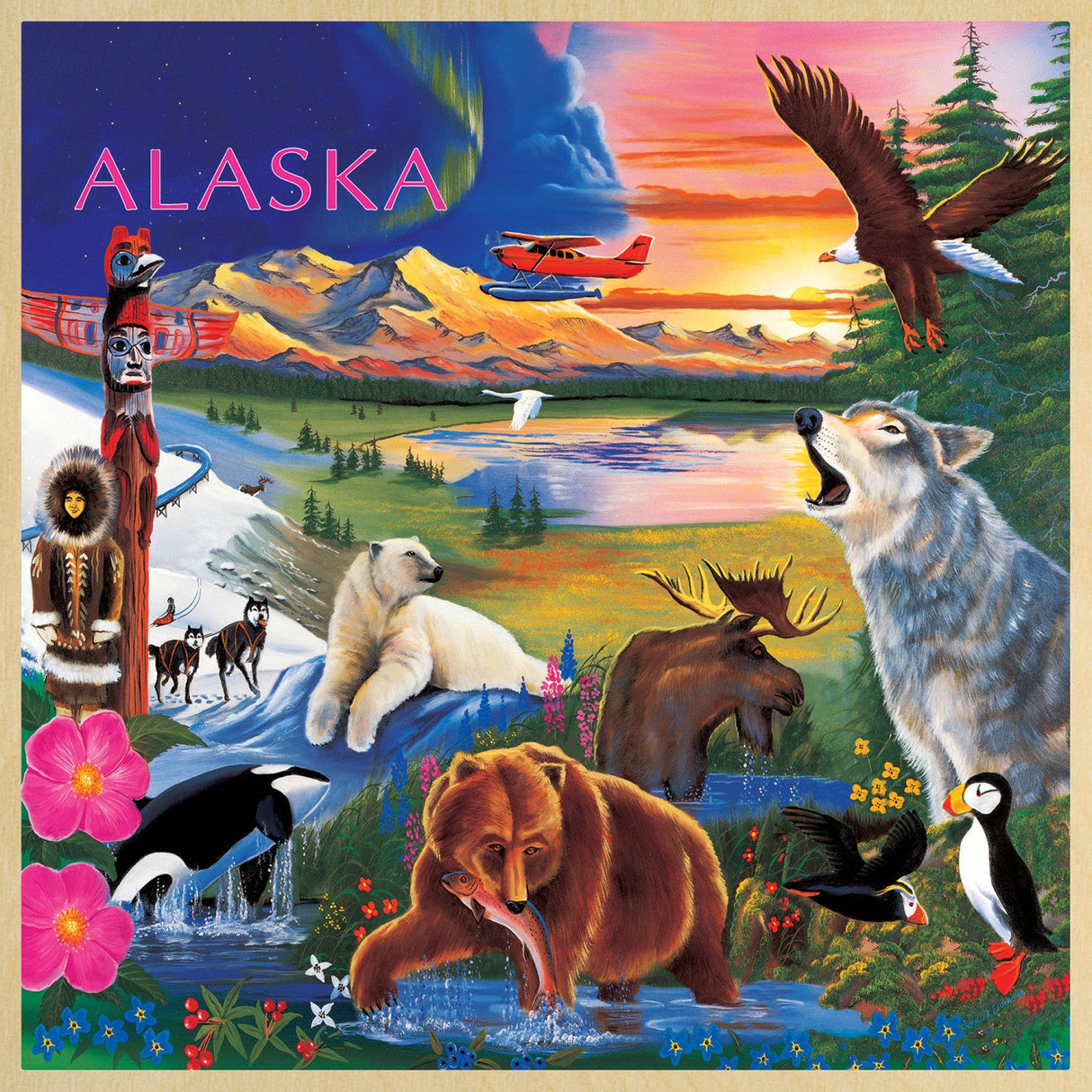 Jr. Ranger - Wildlife of Alaska 48 Piece Wood Jigsaw Puzzle