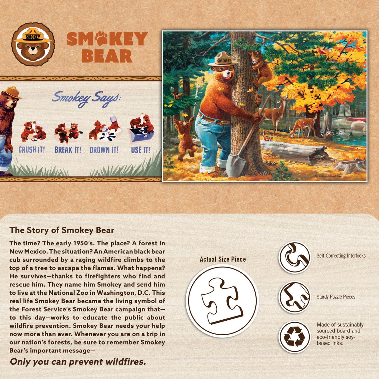 Smokey Bear - 100 Piece Jigsaw Puzzle