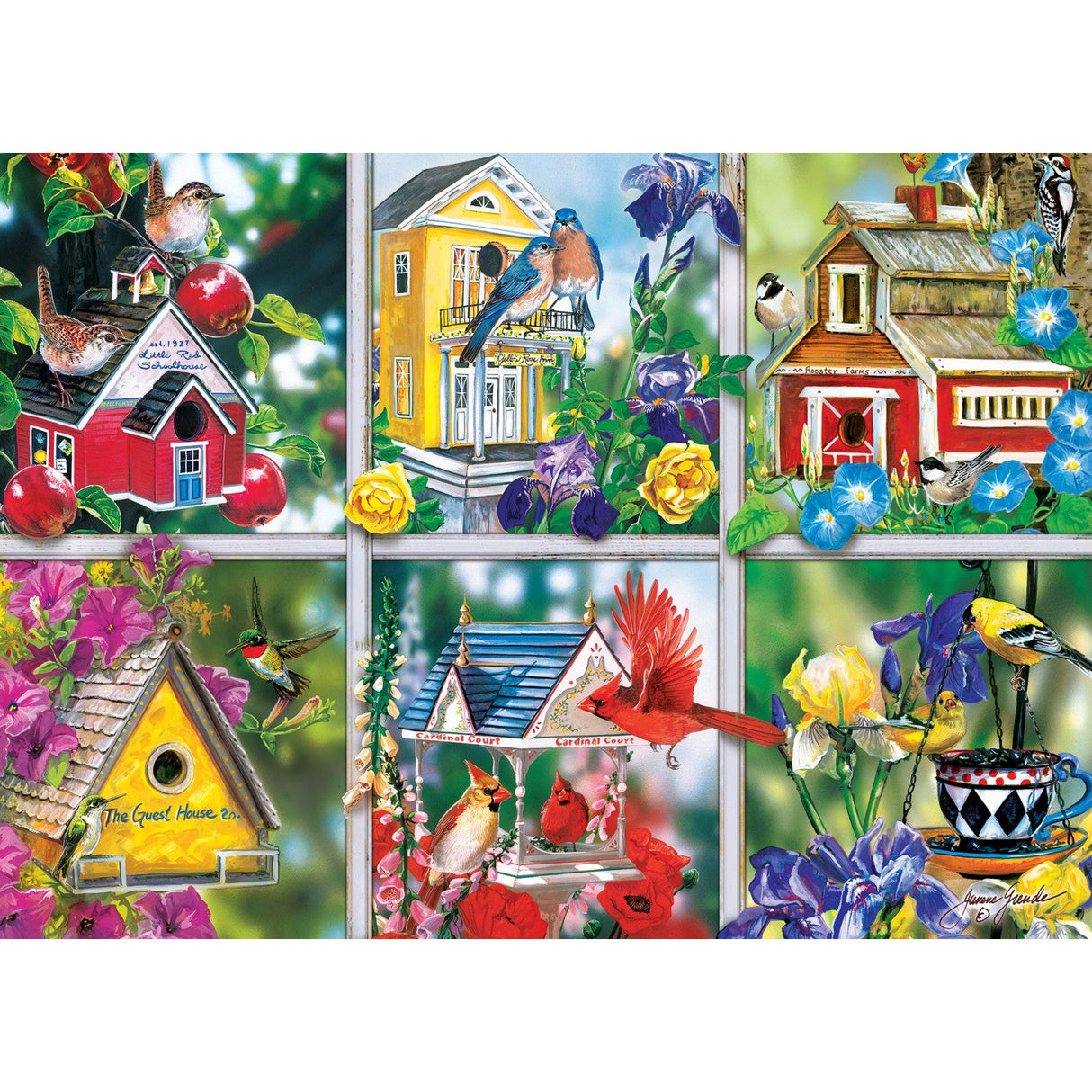 Audubon - Birdhouse Village 1000 Piece Jigsaw Puzzle