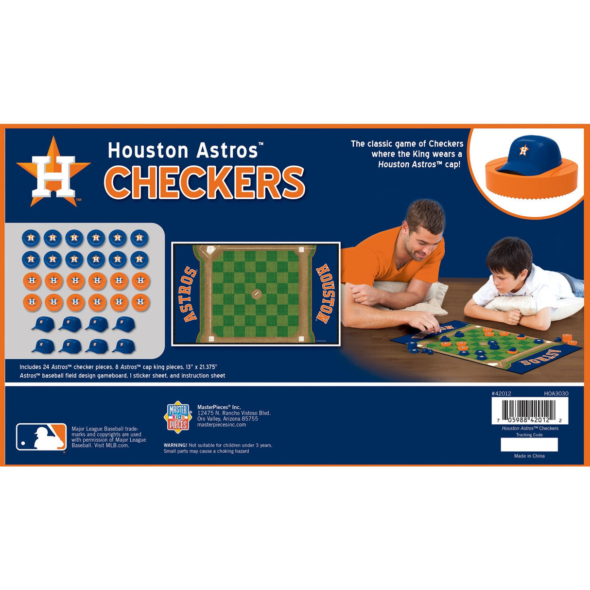 Houston Astros Checkers Board Game