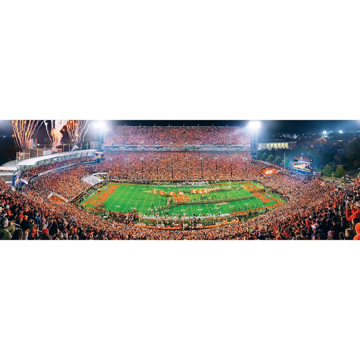 Clemson Tigers - 1000 Piece Panoramic Jigsaw Puzzle - Center View