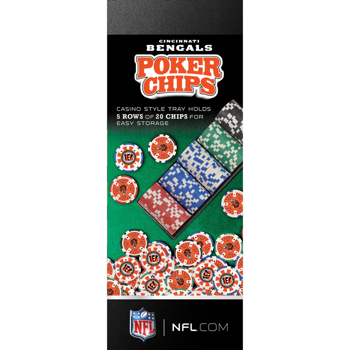 Cincinnati Bengals 100 Piece Poker Chips