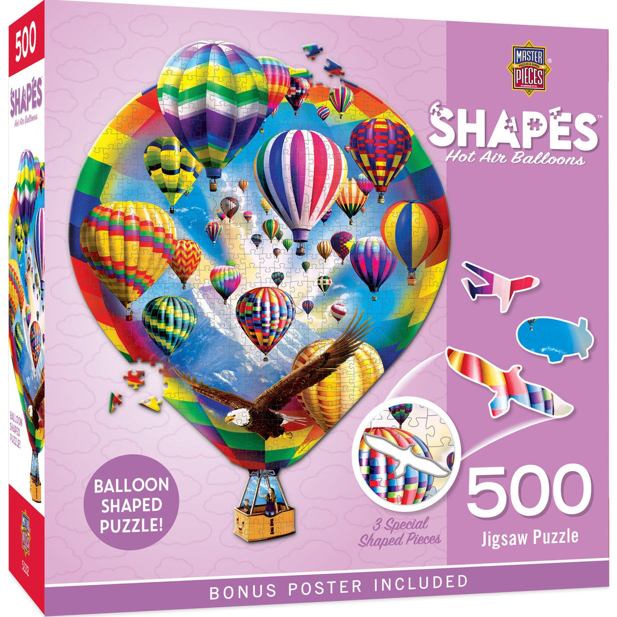 Shapes - Hot Air Balloons 500 Piece Jigsaw Puzzle